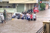 road block, Hyderabad, situation worsen in hyderabad heavy rainfall for next 48 hrs, Heavy rainfall