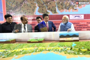 Modi, Abe Lay Foundation Stone For India&rsquo;s First Bullet Train