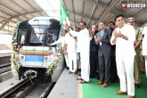 KCR, JBS-MGBS metro stretch inaugurated, kcr flags off jbs mgbs metro stretch, Hyderabad metro