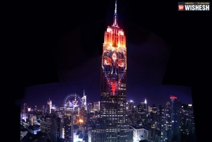 Maa Kali, projected in the Empire state building as part of filmmaker Louie Psihoyos&rsquo;s show &lsquo;Projecting Change&rsquo;