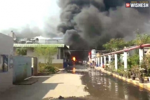 Major Fire Accident In Vindhya Organics, Hyderabad