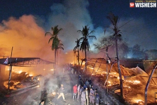 Massive Fire Accident In Nampally Exhibition Grounds