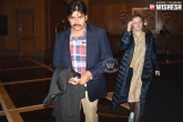 Khaadi lalchi and pyjama, visit the USA, pawan kalyan seen with his wife at boston airport, Lecture