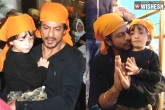 Raees movie success, blessings, shah rukh khan visits golden temple along with abram, Blessing