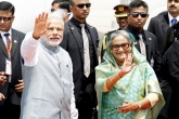 Narendra Modi, Defence And Cyber Security, india bangladesh sign 22 agreements on defence and cyber security, Water sharing