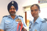Shikha Pandey Felicitated, Indian Air Force Chief BS Dhanoa, indian women s cricket team star shikha pandey felicitated, Indian air force