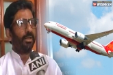 flight ban, Ravindra Gaikwad, shiv sena mp gaikwad flies in air india from hyderabad to delhi, Flies