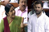 Parliament, Lalit Modi row, ask your mom about her cheating sushma says rahul, Kharge