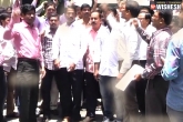 Employees, Andhra Pradesh, unhappy telangana employees stage protest at ts secreteriat, Accommodation