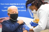 Pfizer, Coronavirus vaccine, usa president joe biden receives the first dose of coronavirus vaccine, Joe biden