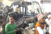 bus crushed, bus crushed, school bus accident in uttar pradesh 15 students killed 25 injured, Up bus accident