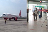 Coronavirus, Rajiv  Gandhi International Airport, repatriation flight from us lands in hyderabad with 118 indians, 118