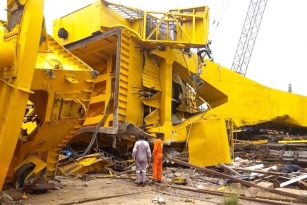 Massive Crane Collapses at Hindustan Shipyard in Vizag, 11 Killed