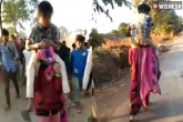 MP woman forced, MP woman viral video, mp woman forced to carry a boy on her shoulders for leaving her husband, Woman