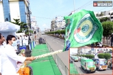 YS Jagan ambulances, ambulances, ys jagan flags off 1088 ambulances in vijayawada, Vijayawada