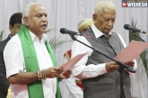 Karnataka politics, Karnataka politics, yediyurappa takes oath as chief minister of karnataka, Bs yediyurappa