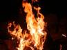 United States, mentally challenged, father sets son ablaze, Kerosene