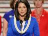 Hindu-American, Hindu-American, hindu american s aloha get rounds of applause, Tulsi gabbar