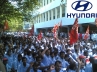 32 dismissed employees are planning to go on indefinite fast outside the plant, said a workers union member, distress plea by hyundai chennai staff protestors detained, Distress