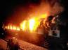 train mishap, Hyderabad-Sholapur, 2 charred to death on train, Sholapur