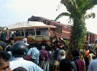 Angry villagers set train ablaze after nine die in accident