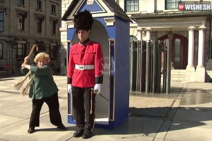 British royal guard and granny prank