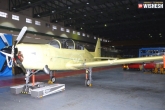HAL aircraft fly, Technology news, hal rolls out first htt 40 basic trainer, Flies