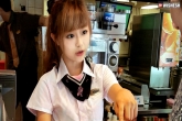 Taiwan McDonalds girl, Taiwan McDonalds girl, watch girl or doll serves mcdonald s customers, Mc donalds