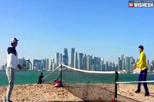 Video: Novak Djokovic, Rafael Nadal play beach tennis