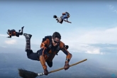 Skydiving, Skydiving, scary game while skydiving, Diving