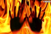 Telangana news, Husband fire wife omelette, omelette killed a woman in hyderabad, Husband on fire