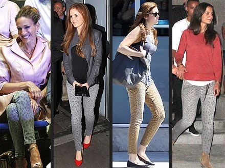 Fall trend celebs love: leopard jeans