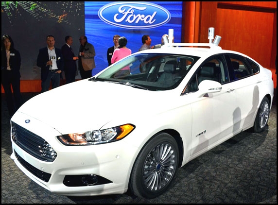 Driverless fusion hybrid research car from Ford