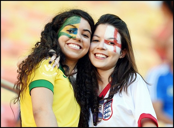 Female Football fans and their outfits at FIFA